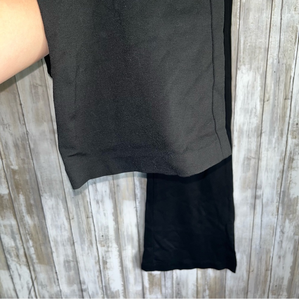 Lauren Ralph Lauren Black Wide Leg Pull On Pants - Picture 2 of 5